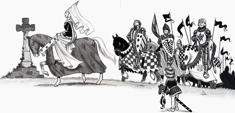 Illustration eines Kinderreims von English School
