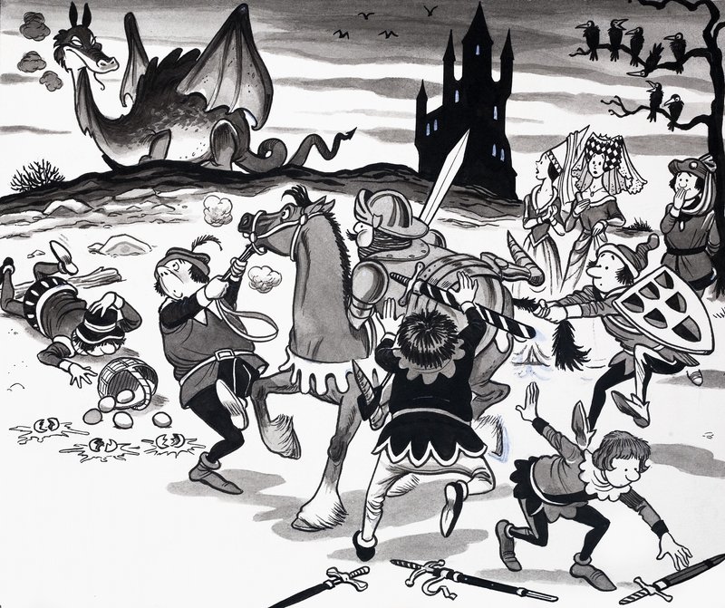 Illustration eines Kinderreims von English School