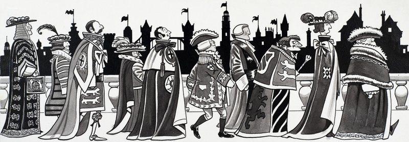 Illustration eines Kinderreims von English School
