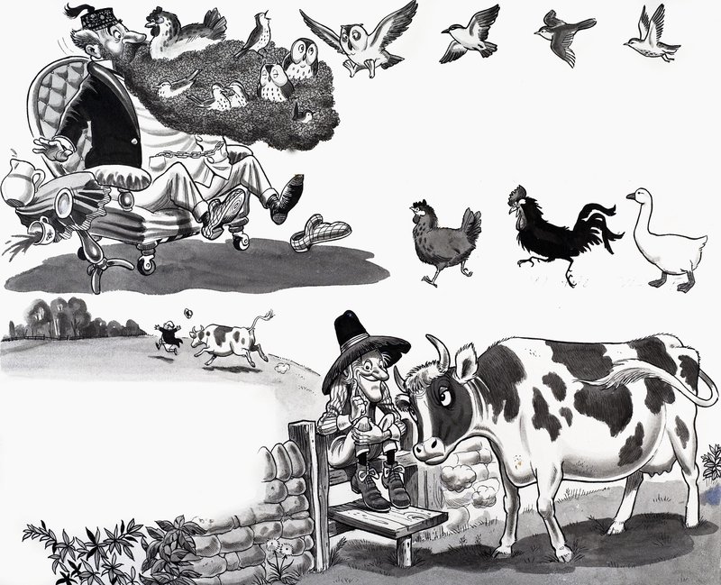 Illustration eines Kinderreims von English School