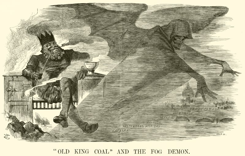 "Alter König Kohle" und der Nebeldämon (Stich) von English School
