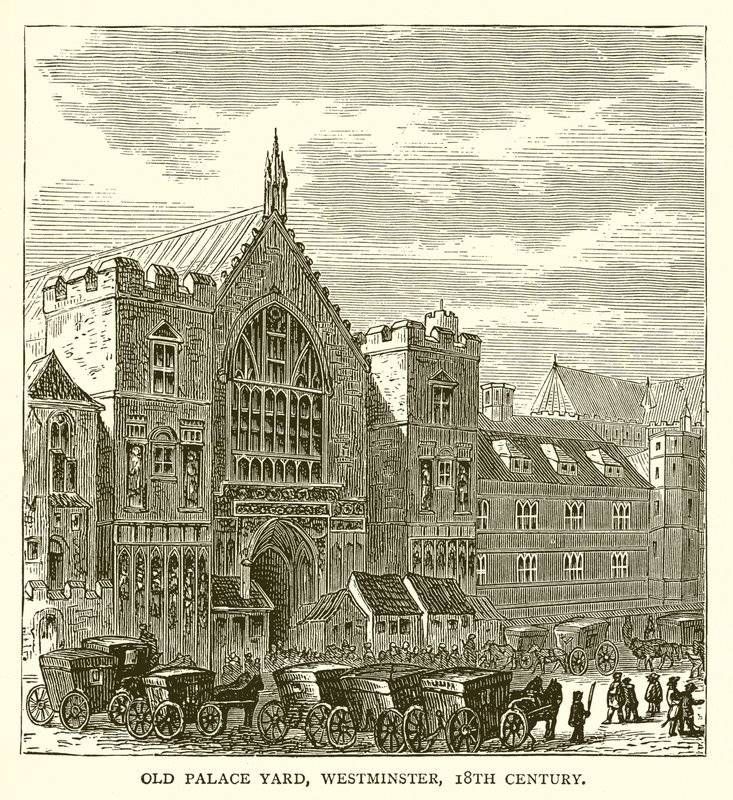 Old Palace Yard, Westminster, 18. Jahrhundert von English School