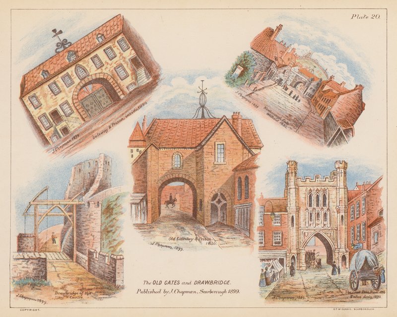 Alte Tore und Zugbrücke, Scarborough von English School