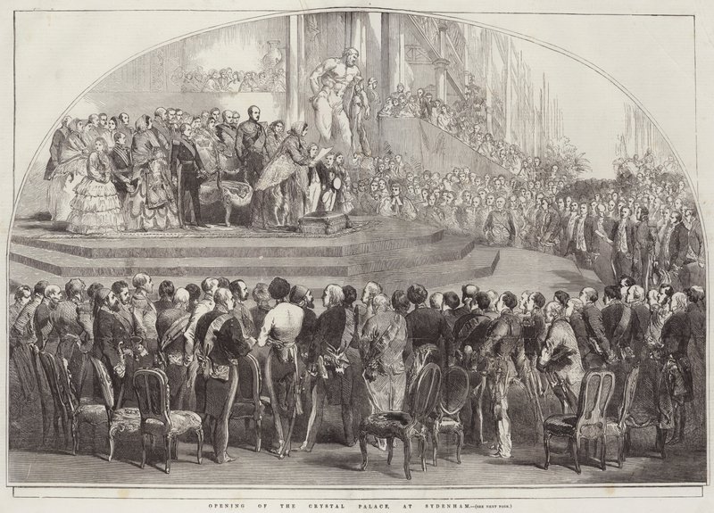 Eröffnung des Kristallpalastes in Sydenham von English School