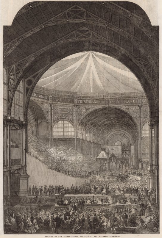 Eröffnung der Internationalen Ausstellung: Das Orchester von English School