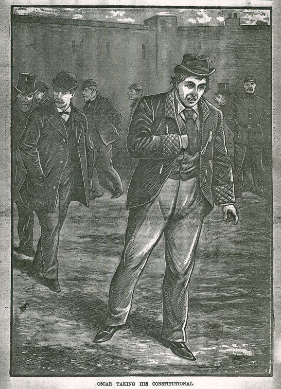 Oscar Wilde bei seinem Spaziergang von English School