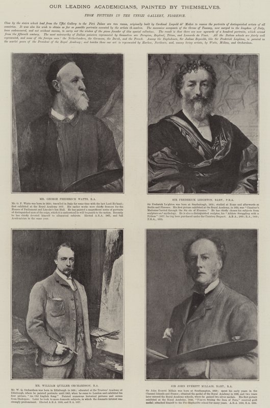 Unsere führenden Akademiker, von ihnen selbst gemalt (Lithografie) von English School