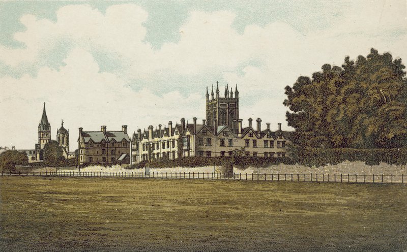 Oxford: Merton College von den Feldern von English School