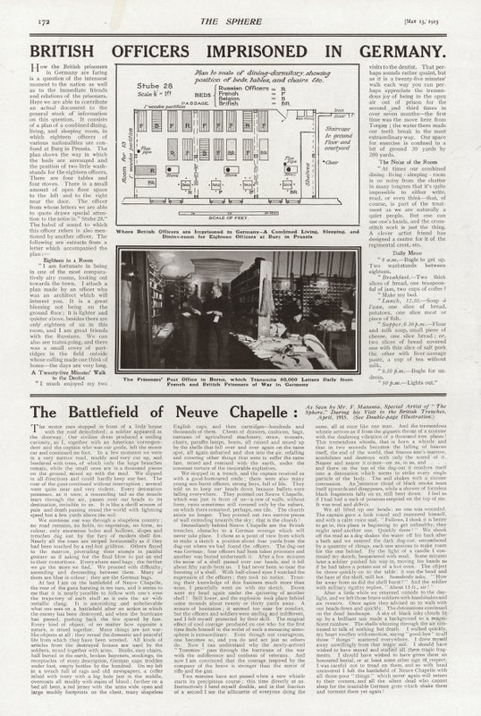 Seite aus The Sphere, 15. Mai 1915 von English School
