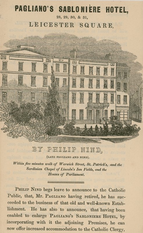 Paglianos Sabloniere Hotel, Leicester Square, London von English School