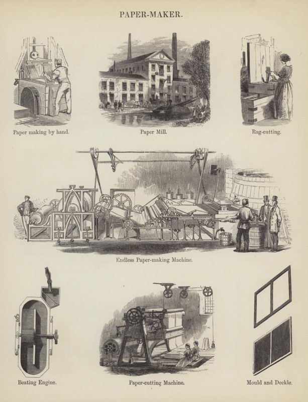 Papiermacher (Gravur) von English School