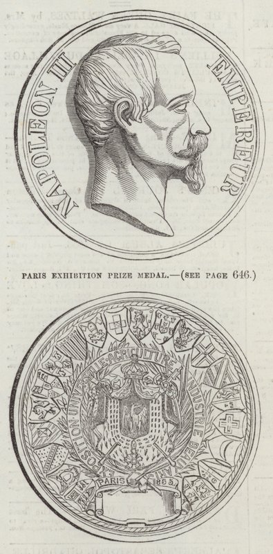 Preis-Medaille der Pariser Ausstellung von English School