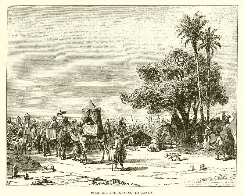 Pilger auf dem Weg nach Mekka von English School