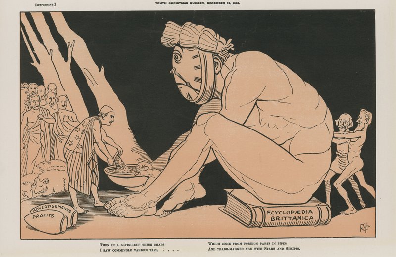 Politische Karikatur von English School