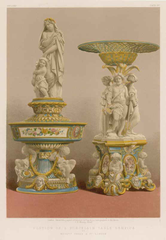 Teil eines Porzellan-Tafelservices von Messrs Goode und Co, London von English School