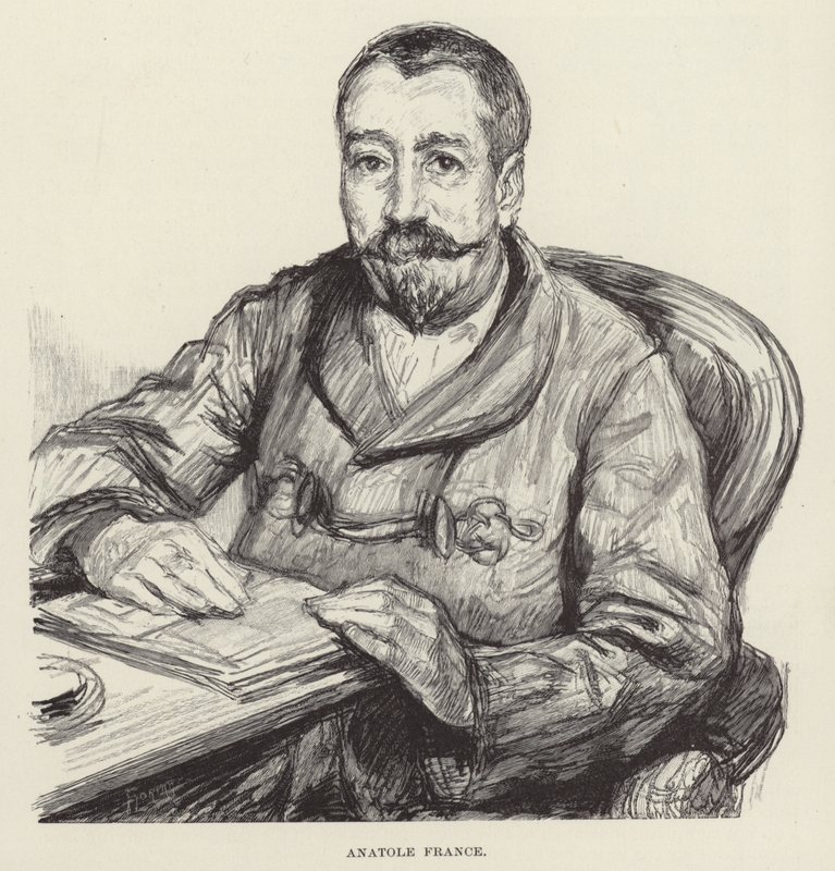 Porträt von Anatole France von English School