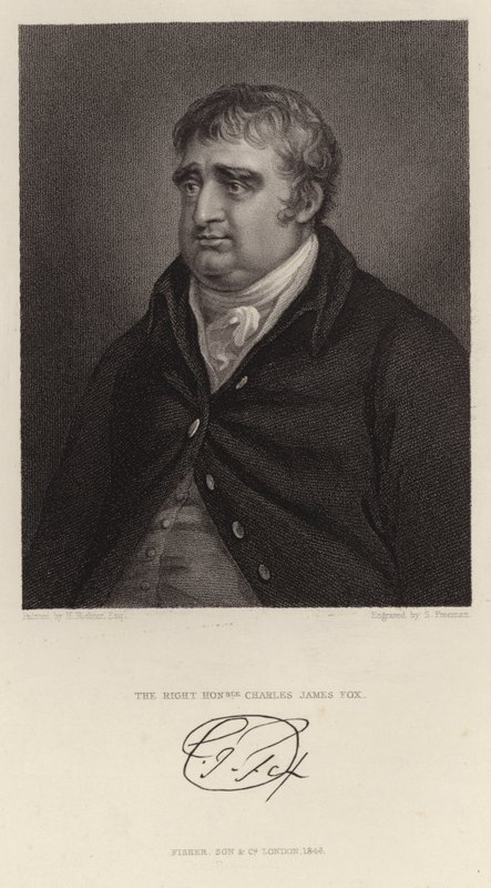 Porträt von Charles James Fox von English School