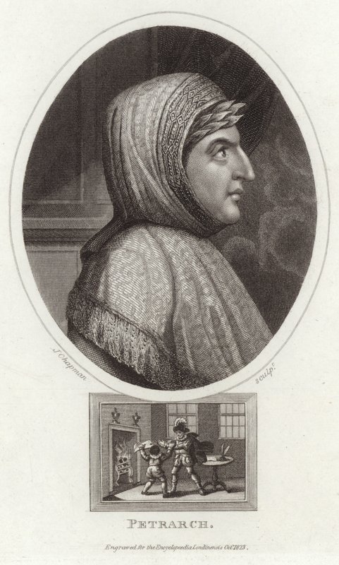 Porträt von Francesco Petrarca von English School