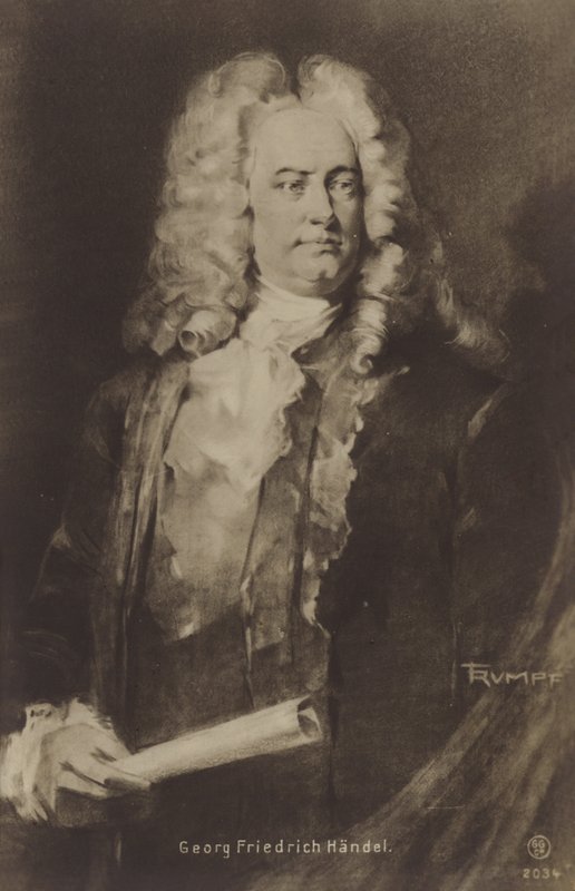 Porträt von Georg Friedrich Händel von English School