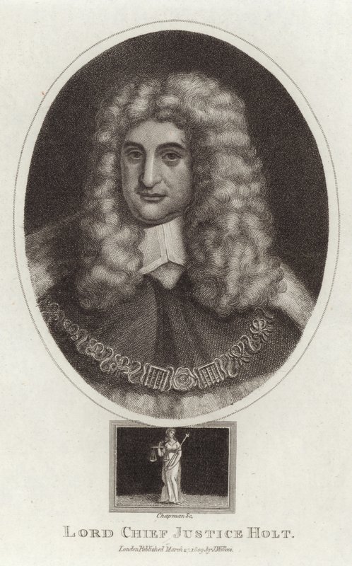 Porträt von Lord Chief Justice Holt von English School