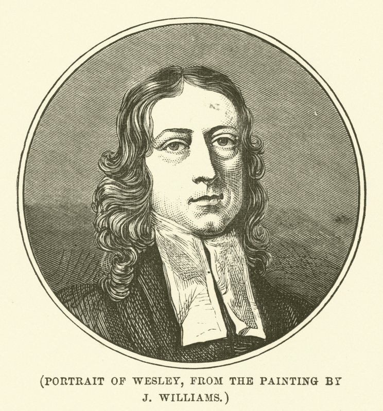 Porträt von Wesley, nach dem Gemälde von J. Williams von English School