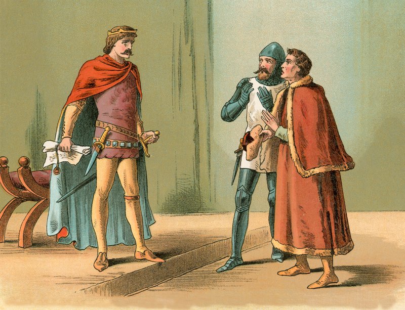 Prinz Edward, der Schwarze Prinz, und die Boten von König Karl von English School