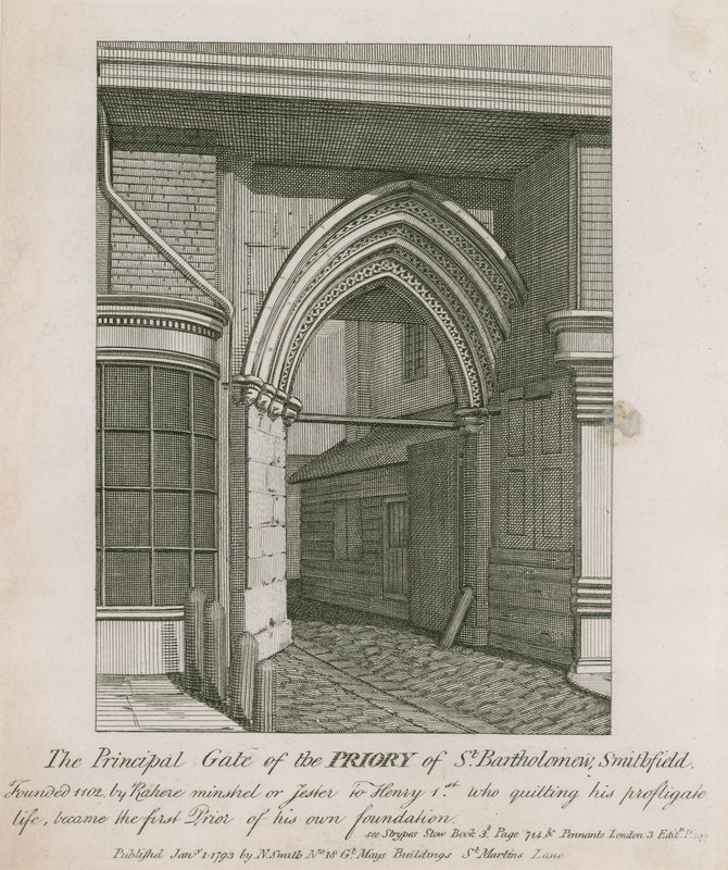 Priorat von St. Bartholomews, Smithfield von English School