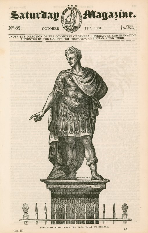 Privatgarten Westminster. Statue von König James II von English School