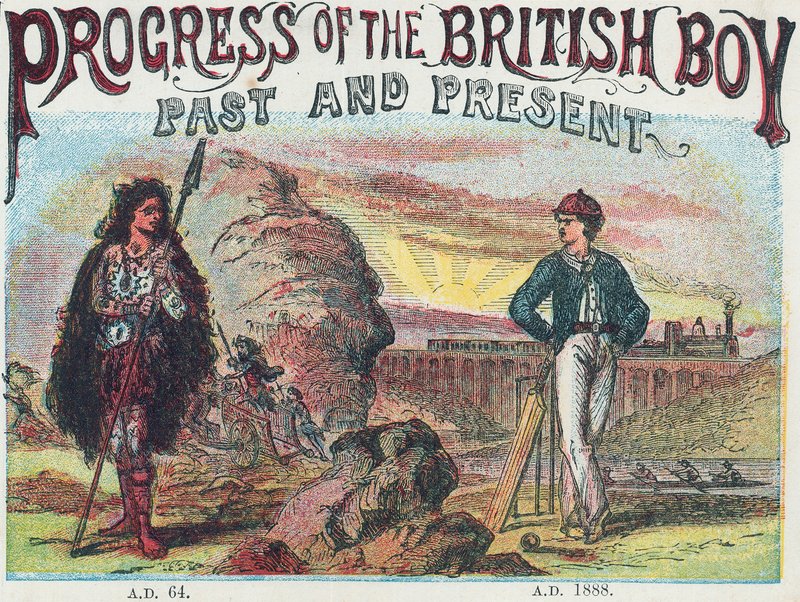 Fortschritt des britischen Jungen von English School