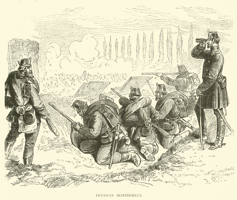 Preußische Scharmützler, Februar 1871 von English School
