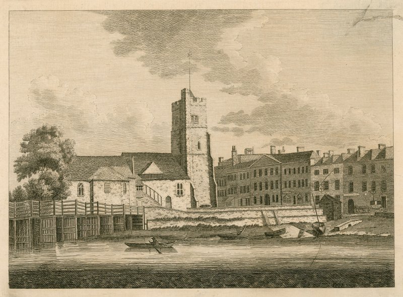 Putney-Brücke und Kirche, London von English School