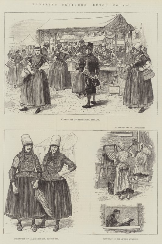 Streifzüge, niederländische Leute (Stich) von English School