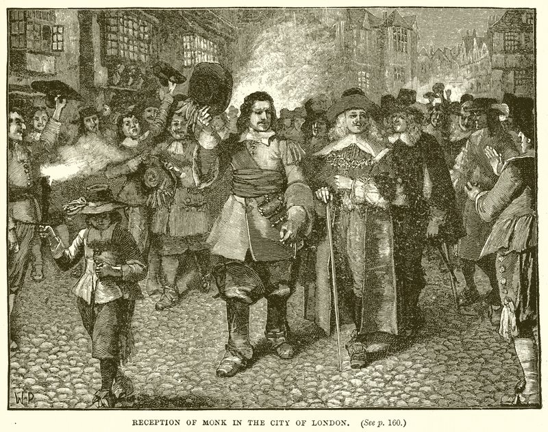 Empfang von Monk in der Stadt London von English School