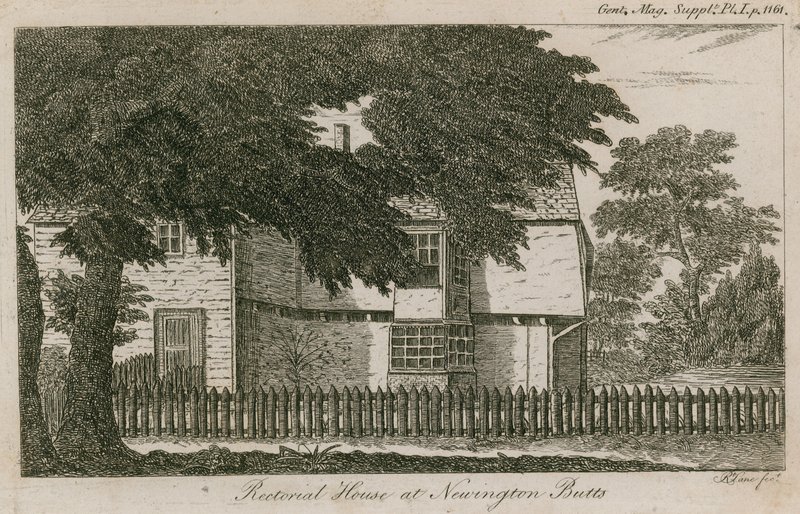 Rektoratsgebäude in Newington Butts, Southwark, London von English School