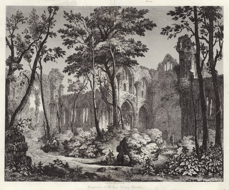 Überreste der Nelley Abbey in Hampshire von English School