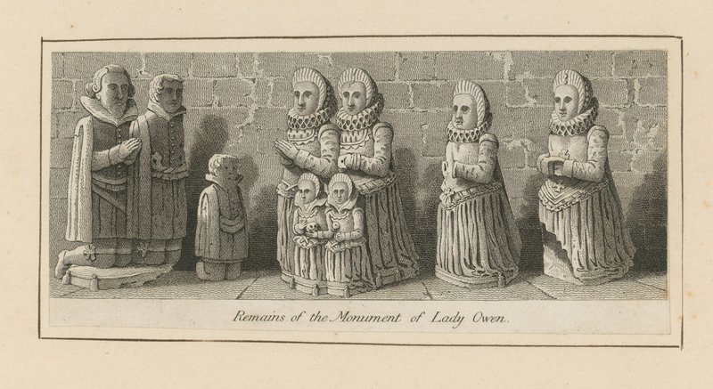 Überreste des Denkmals für Lady Owen von English School