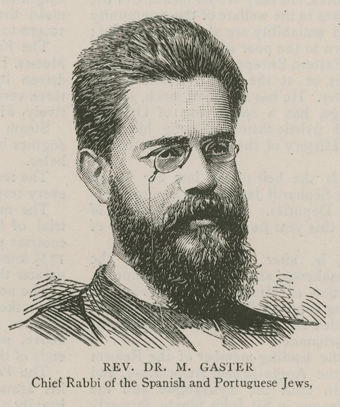 Reverend Dr. M Gaster, Oberrabbiner der spanischen und portugiesischen Juden von English School