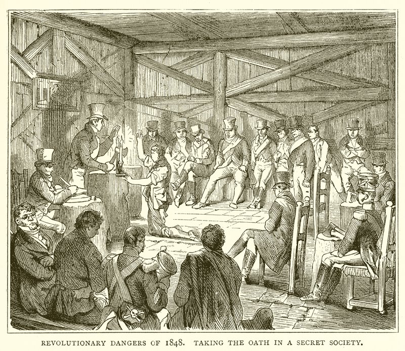 Revolutionäre Gefahren von 1848. Der Eid in einer geheimen Gesellschaft von English School