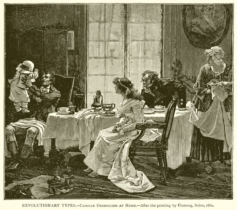 Revolutionäre Typen.--Camille Desmoulins zu Hause von English School