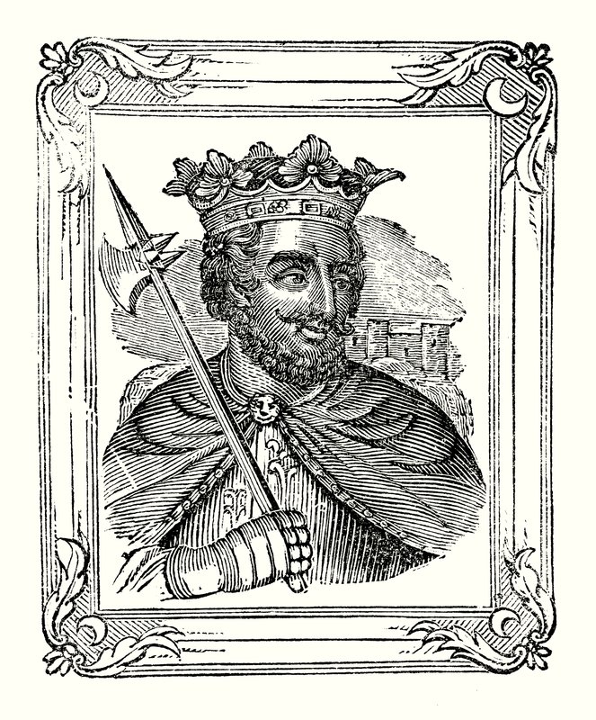 Richard I wurde 1157 geboren, 1189 gekrönt und starb 1199 (Gravur) von English School