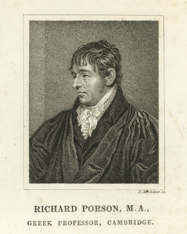 Richard Porson, Griechisch-Professor, Cambridge von English School