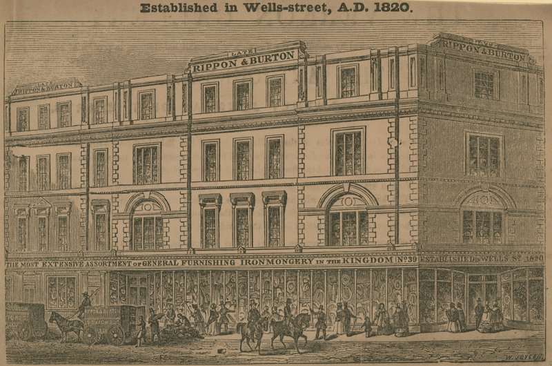Rippon und Burton, Kaufhaus, gegründet 1820 von English School