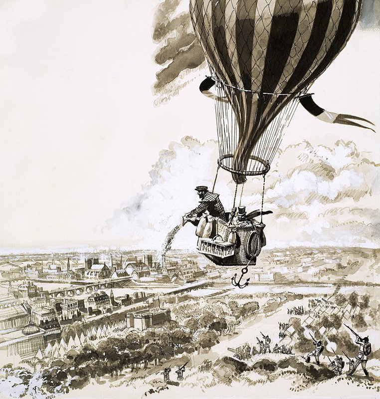Rolier und Bezier wurden während des Ersten Weltkriegs mit einer Nachricht per Ballon geschickt von English School