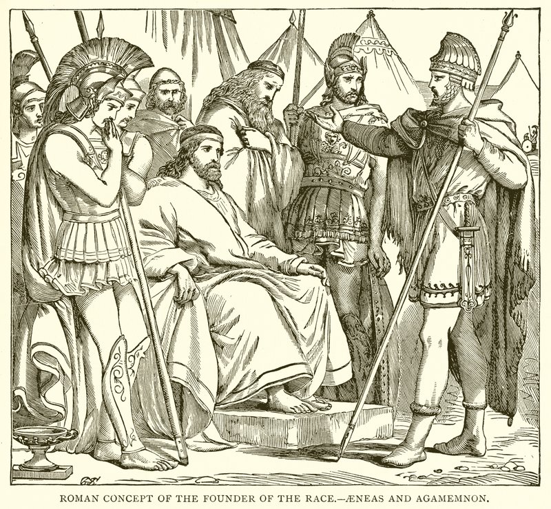 Römisches Konzept des Gründers der Rasse.—Aeneas und Agamemnon von English School