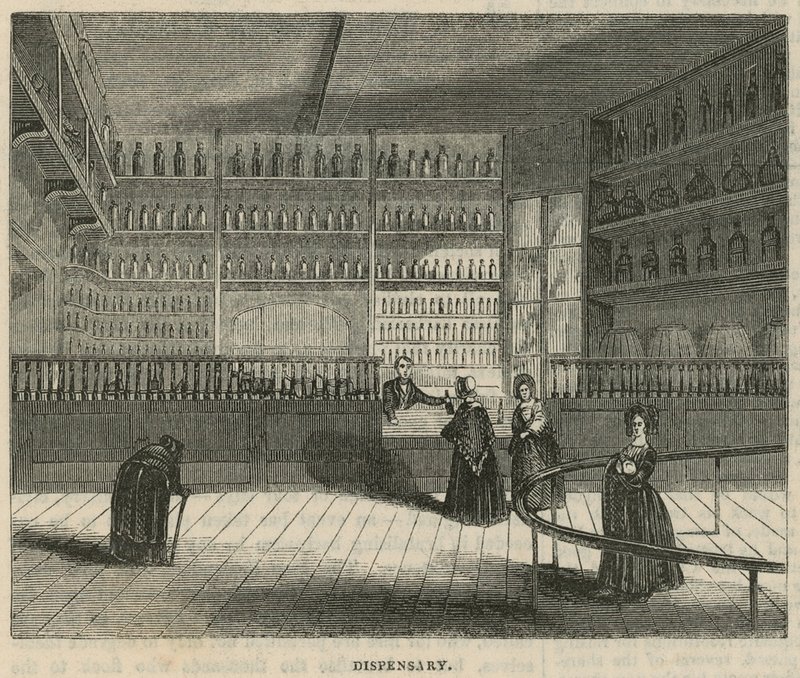 Royal Free Hospital, London: Apotheke von English School