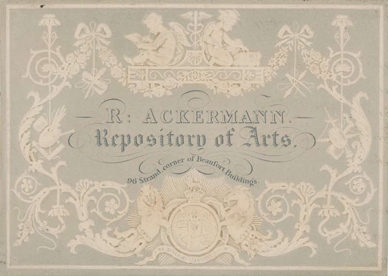 Rudolph Ackermann, Handelskarte, geprägt von Dobbs von English School