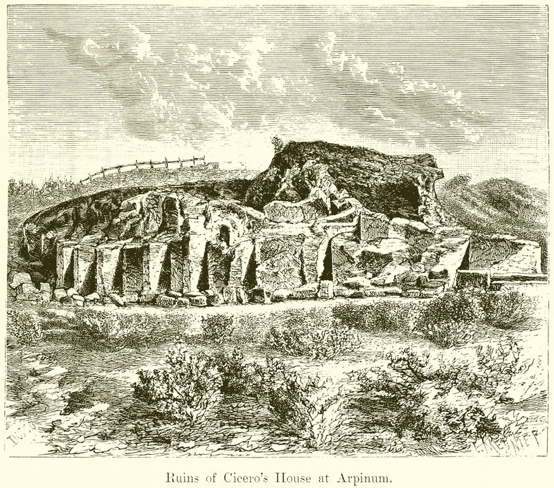 Ruinen von Ciceros Haus in Arpinum von English School