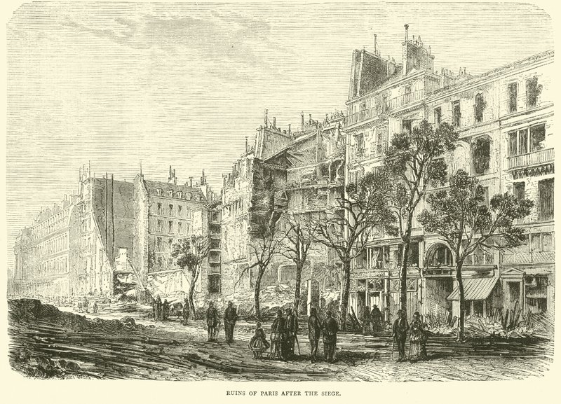 Ruinen von Paris nach der Belagerung, April 1871 von English School