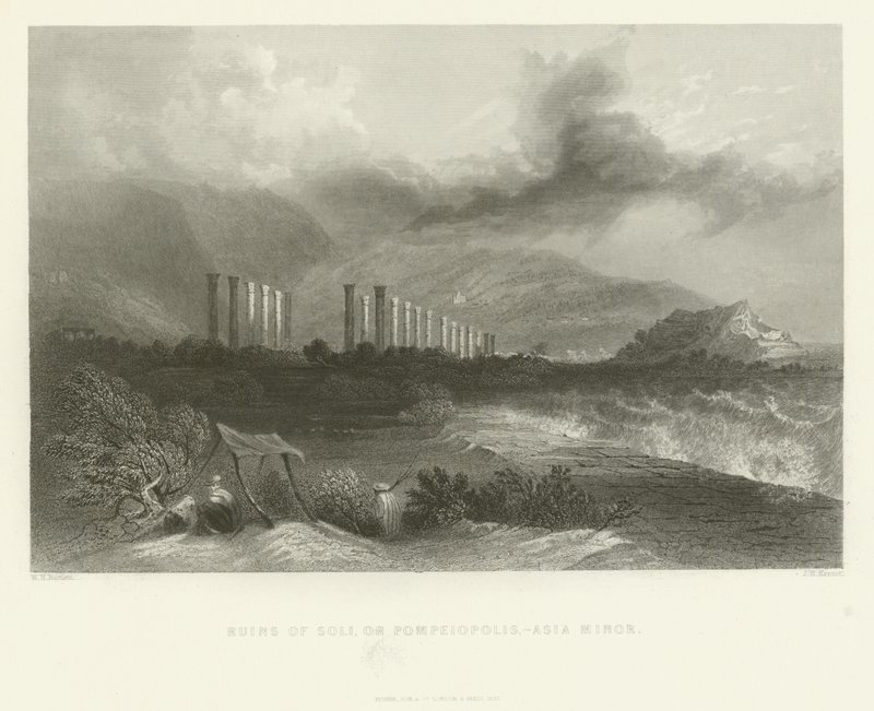 Ruinen von Soli oder Pompeiopolis, Kleinasien, 1837 von English School