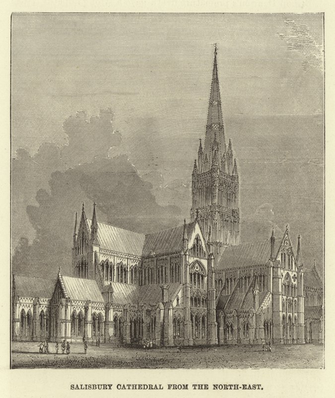 Salisbury Kathedrale von Nordosten von English School